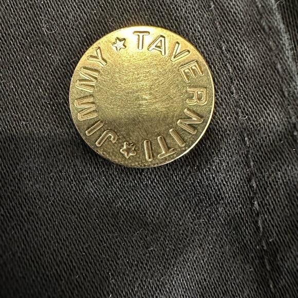 Made in Italy Jimmy Taverniti Vintage Y2K Black Military Cotton Jacket small - Picture 4 of 9